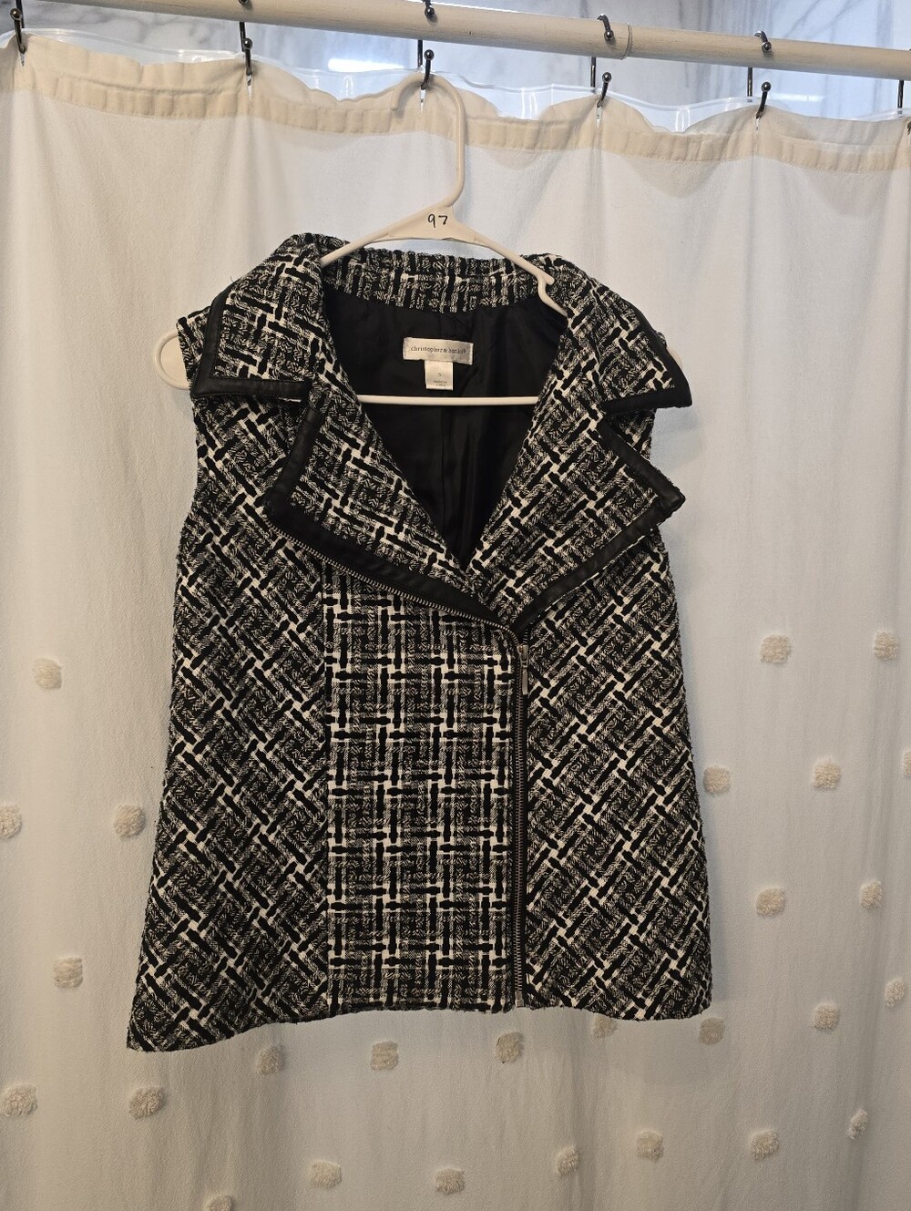 Christopher & Banks Black and White Vest Size Small